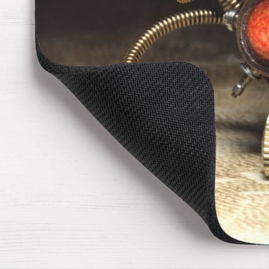 Steampunk Beholder Robot door kunstenaar Daniel Pr Muismat (Hoek)