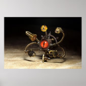 Steampunk Beholder Robot Poster (Voorkant)