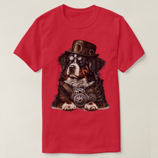 Steampunk Berner Berghond 3 T-shirt (Design voorkant)