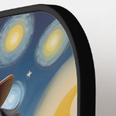 Steampunk Berner Berghond Pickleball Paddle (Links Detail)