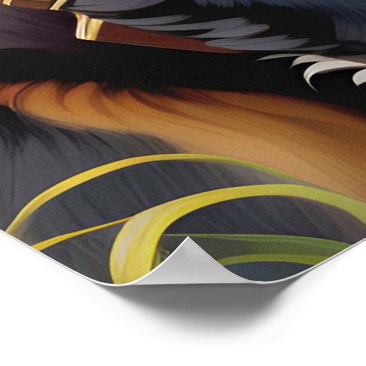 Steampunk Berner Berghond Poster (Hoek)