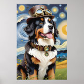 Steampunk Berner Berghond Poster (Voorkant)