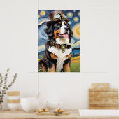 Steampunk Berner Berghond Poster (Keuken)