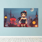 Steampunk Betty 3 Canvas Afdruk (Insitu (Houten vloer))