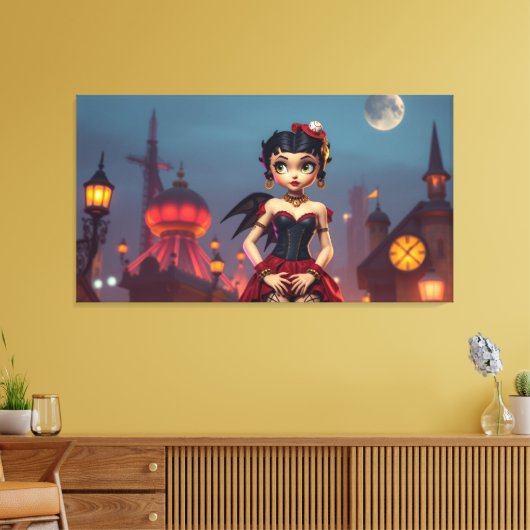Steampunk Betty 3 Canvas Afdruk (Insitu (Woonkamer))