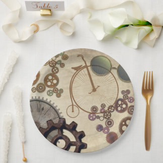 Steampunk Bicycle Borden voor papier Papieren Bordje