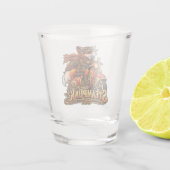 steampunk biker vos shot glas (Achterkant)