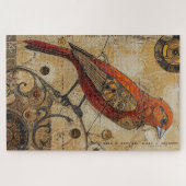 Steampunk Bird Art moeilijk Legpuzzel (Horizontaal)