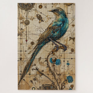 Steampunk Bird Art moeilijk Legpuzzel