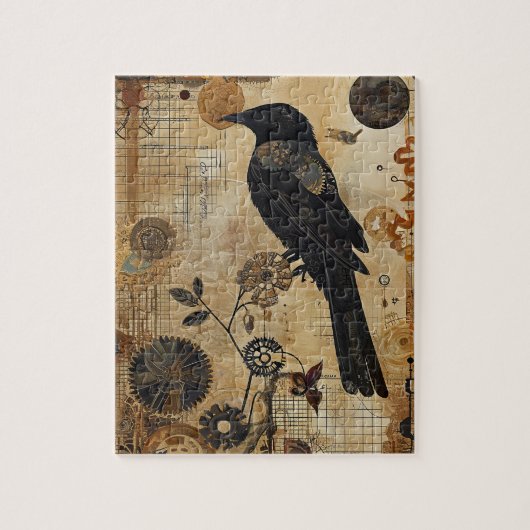 Steampunk Bird Art Small Legpuzzel (Verticaal)