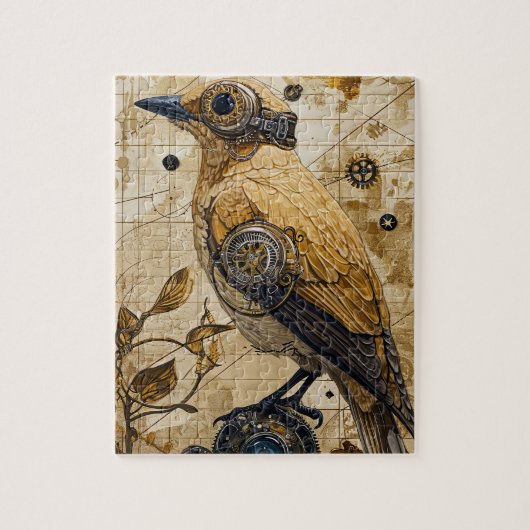 Steampunk Bird Art Small Legpuzzel (Verticaal)