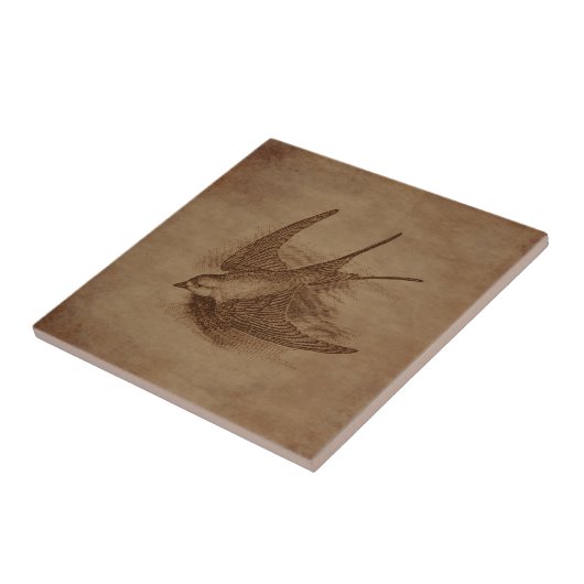 Steampunk Bird Tegeltje (Zijkant)