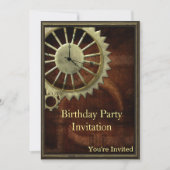  Steampunk Birthday Kaart (Voorkant)