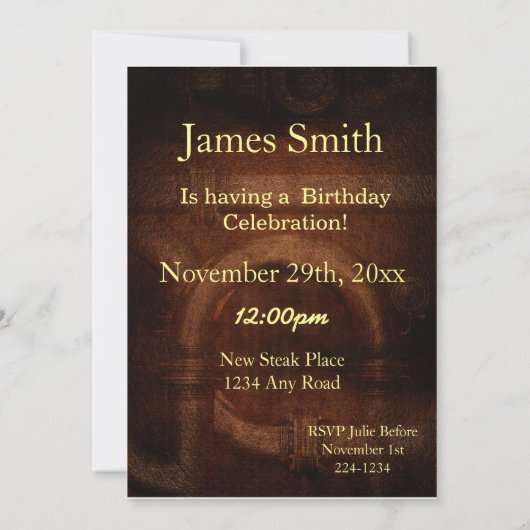  Steampunk Birthday Kaart (Achterkant)