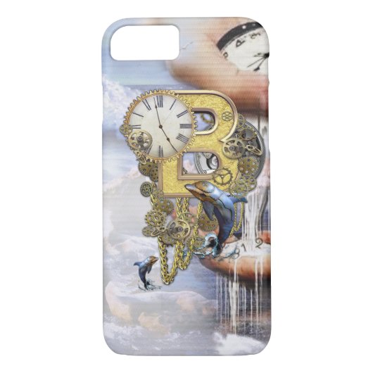 Steampunk Birthday letter B Case-Mate iPhone Case (Achterkant)