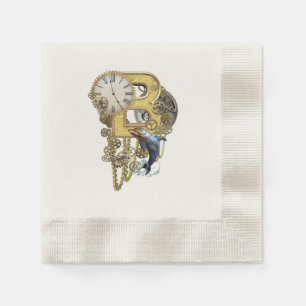 Steampunk Birthday letter B Servet