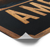 Steampunk Bizon in het wild Poster (Hoek)