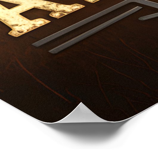 Steampunk Bizon Sunset Poster (Hoek)