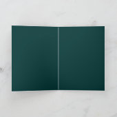 Steampunk Black Blauwgroen Damask Gothic monogram Kaart (Binnen)