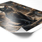 Steampunk Black Cat 1 Foto Afdruk (Hoek)