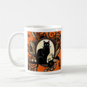 Steampunk Black Cat Halloween Koffiemok