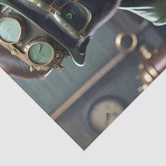 Steampunk Black Gorilla big boss Tissuepapier (Detail)