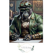 Steampunk Black Gorilla big boss Tissuepapier