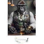 Steampunk Black Gorilla big boss Tissuepapier
