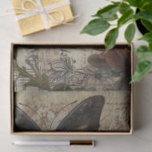 Steampunk Black Hat Decoupage Tissuepapier (Geschenk)