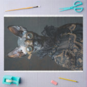 Steampunk Black Sphynx Cat Decoupage Tissuepapier (Craft)