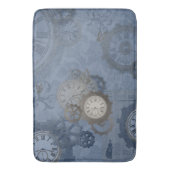 Steampunk blauw afdrukken  badmat (Voorkant Verticaal)