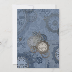 Steampunk blauwdruk aankondiging