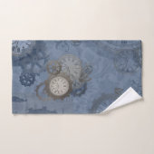 Steampunk blauwe afdruk bad handdoek (Handdoek)