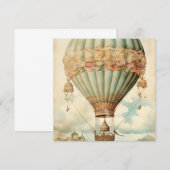 Steampunk Blauwe Hete Luchtballon (Voorkant / Achterkant)