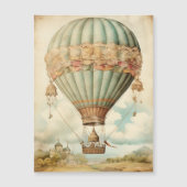 Steampunk Blauwe Hete Luchtballon (Voorkant)