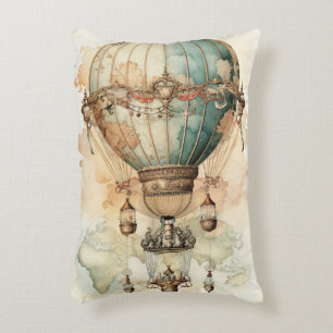  Steampunk Blauwe Hete Luchtballon (2) Accent Kussen