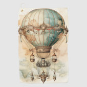  Steampunk Blauwe Hete Luchtballon (2) Golfhanddoek (Voorkant)