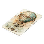 Steampunk Blauwe Hete Luchtballon (2) Magneet (Linkerzijde)