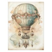  Steampunk Blauwe Hete Luchtballon (2) Tafelkleed (Voorkant)