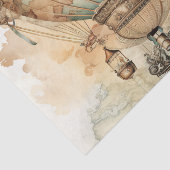  Steampunk Blauwe Hete Luchtballon (2) Tissuepapier (Detail)