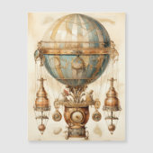 Steampunk Blauwe Hete Luchtballon (3) (Voorkant)