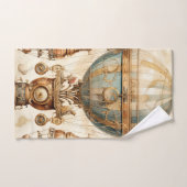 Steampunk Blauwe Hete Luchtballon (3) Bad Handdoek (Handdoek)