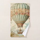 Steampunk Blauwe Hete Luchtballon Bad Handdoek (Handdoek)