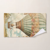 Steampunk Blauwe Hete Luchtballon Bad Handdoek (Handdoek)