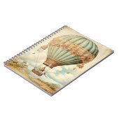Steampunk Blauwe Hete Luchtballon Notitieboek (Linkerzijde)