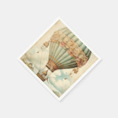  Steampunk Blauwe Hete Luchtballon Servet (Hoek)