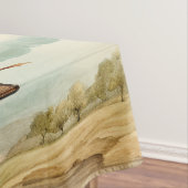 Steampunk Blauwe Hete Luchtballon Tafelkleed (Voorbeeld)