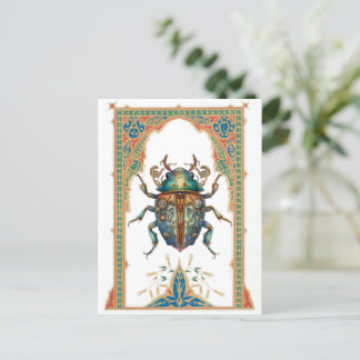 steampunk blauwe vlek briefkaart
