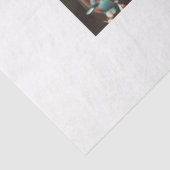 Steampunk Blauwgroen Oranje hagedis Decoupage Tissuepapier (Detail)