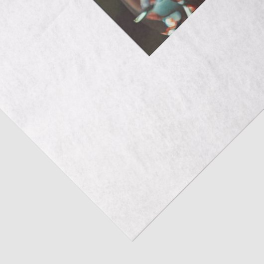 Steampunk Blauwgroen Oranje hagedis Decoupage Tissuepapier (Detail)